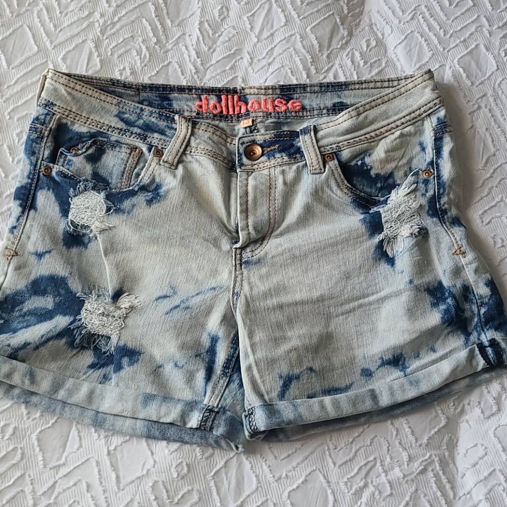 Dollhouse acid wash shorts